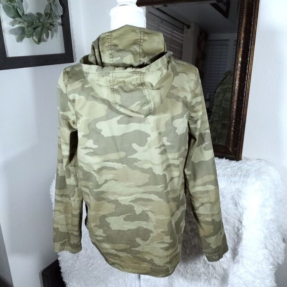 SO CAMO GREEN HOODED UTILITY JACKET SZ.S EUC - Picture 4 of 8